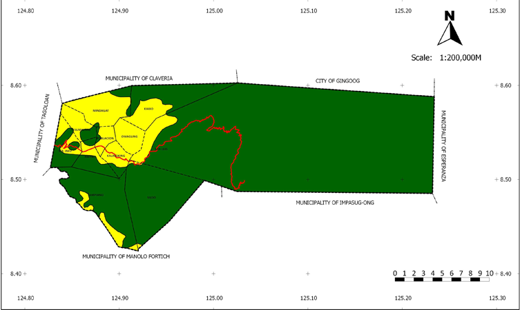 Malitbog Municipal Map